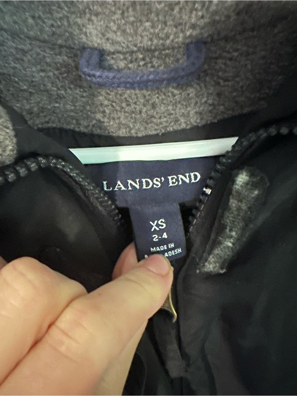 Land’s End fleece lined utility jacket black - Picture 3 of 5